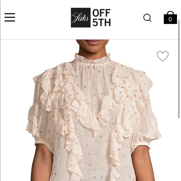 Rebecca Taylor Glitter Polka Dot Blouse - Picture 6 of 11